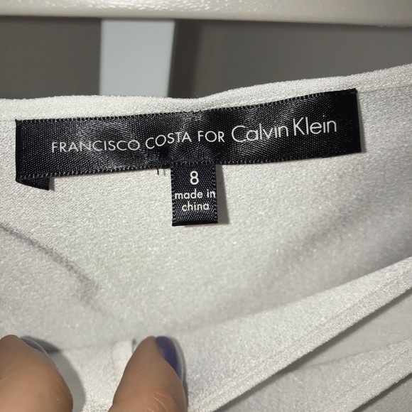 Francisco Costa for Calvin Klein White Dress - size 8 - Picture 3 of 6